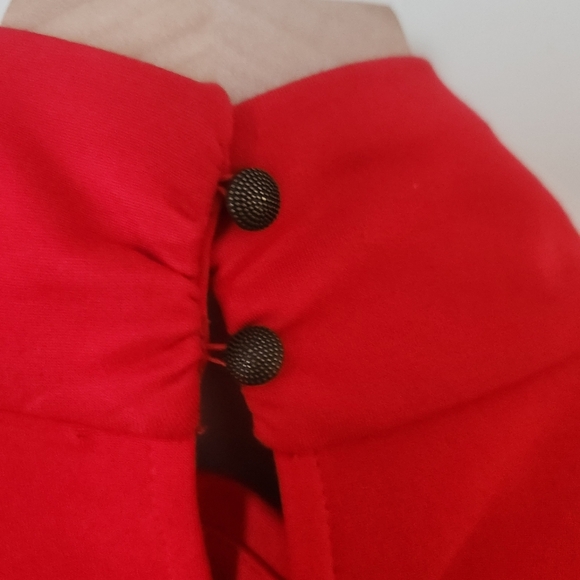 NWT Anthropologie | Maeve Neck Tie Shift Mini Holiday Dress in Red - Size S - Picture 8 of 12